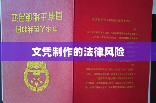 晋安文凭制作的法律风险